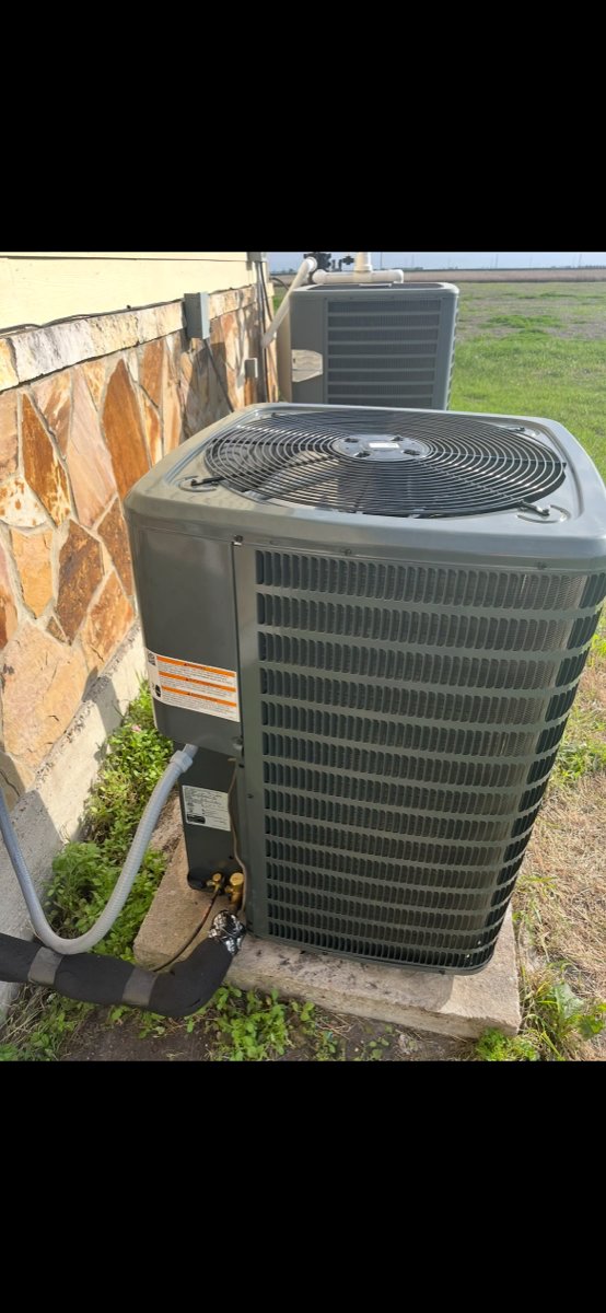Newly installed air conditioning unit
